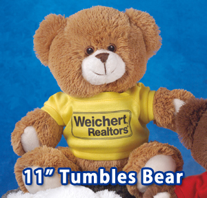 10" Tumbles Bears are available in multiple colors. We also offer Tumbles Dogs.