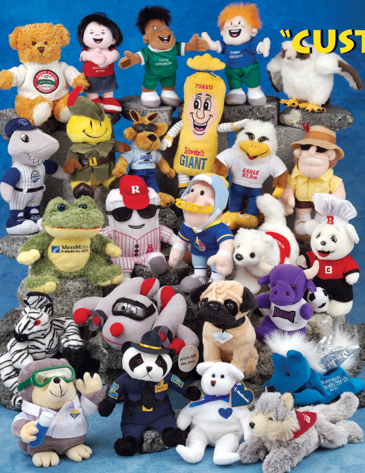 Custom Designed Mascots and Stuffed Animals